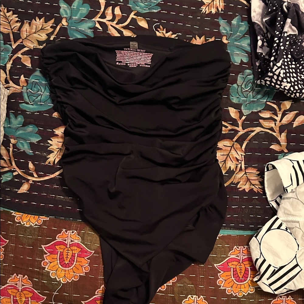 Victoria's Secret Black Girls' Ruched One-Piece Swimsuit